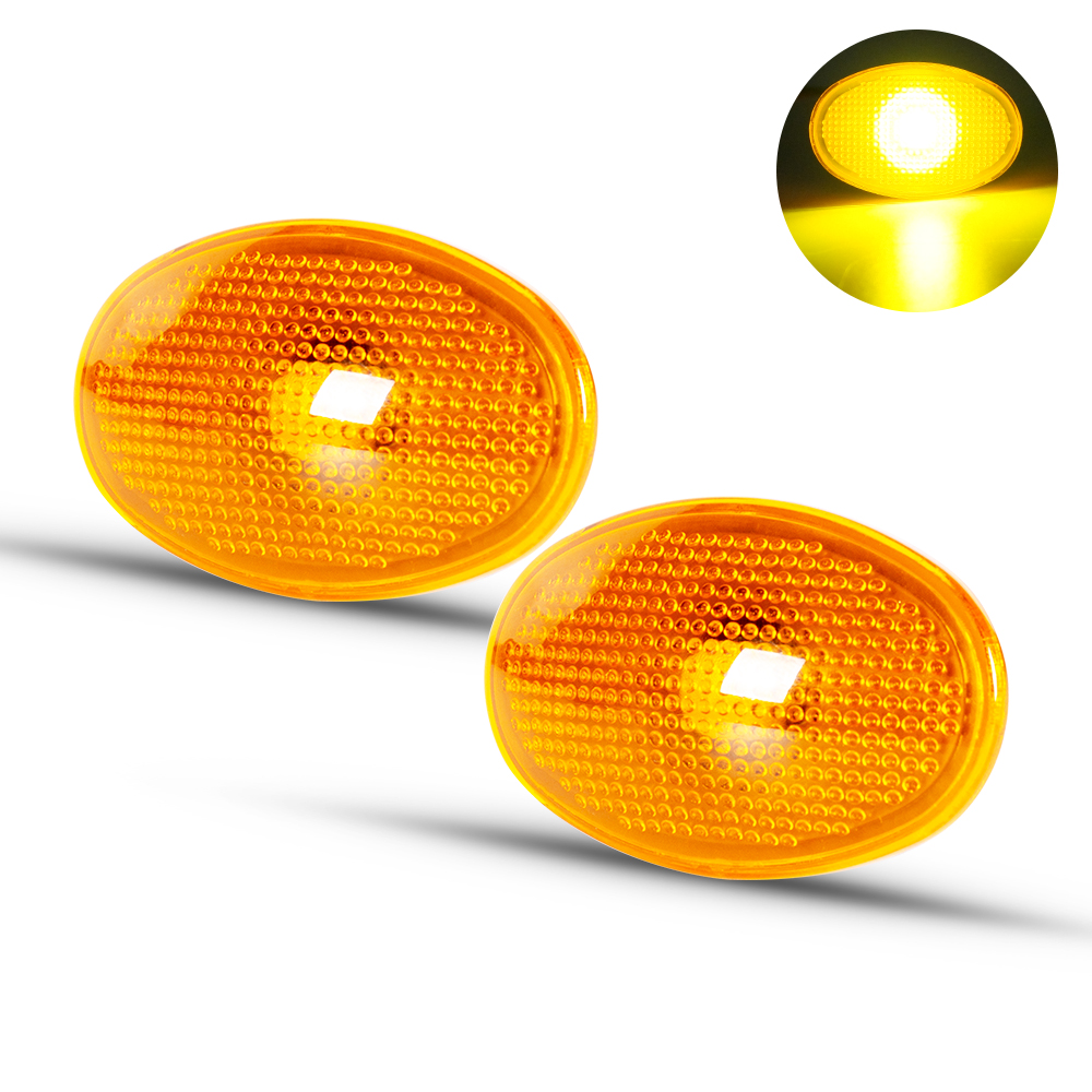 Luces de posición laterales LED verdes ovaladas para la serie Ford