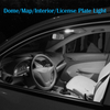 Bombullones de mapa de domo Lámparas de matrícula Trunk Cargo LED Luz de automóvil