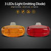 Luz indicadora lateral LED amarilla AC12V de 2 pulgadas