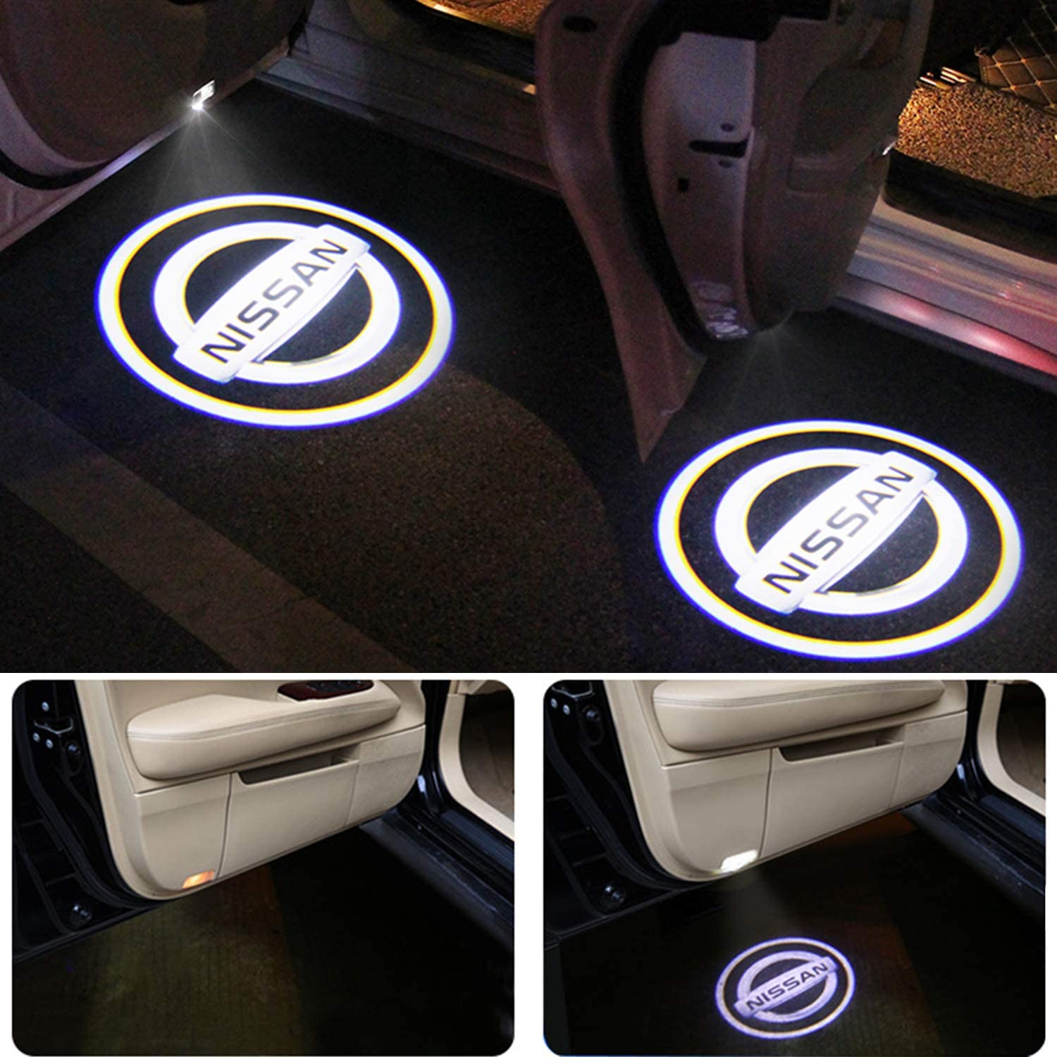 Lights de la puerta del automóvil Proyector Sombra Fantasma Luces de bienvenida para Nissan Altima/Armada