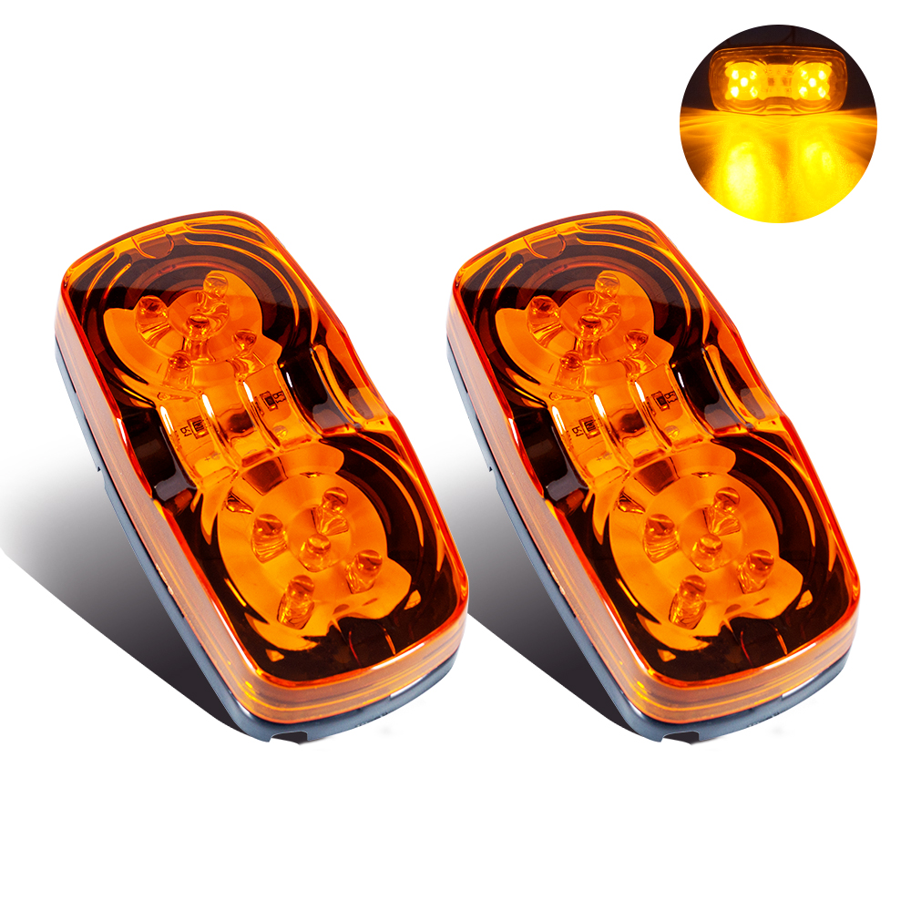 Amber Double Bullseye LED Marker Marker Light 