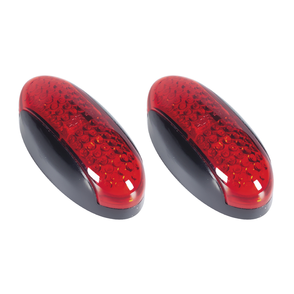 Luz lateral del marcador del LED de montaje en la superficie ovalada roja